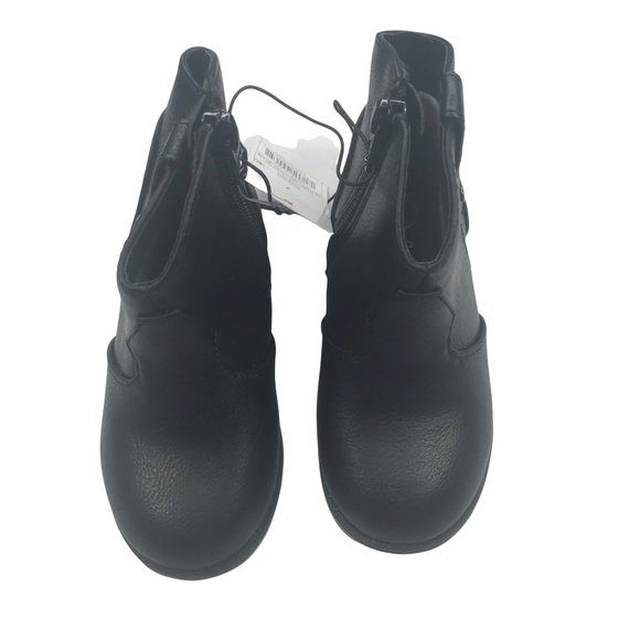 Cat And Jack Boy's Size 7 Black Tiffy Boots New With Tags - Picture 2 of 13